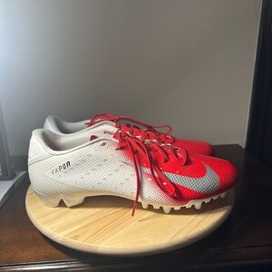 Nike Vapor Untouchable Speed 3 Mens Football Cleats White Red 917166-106 Size 16